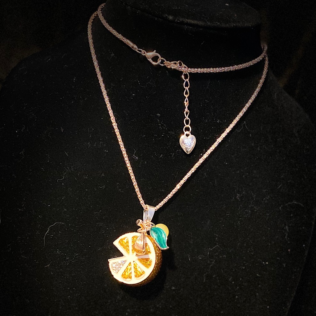 Betsey Johnson Orange Charm Necklace